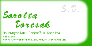 sarolta dorcsak business card